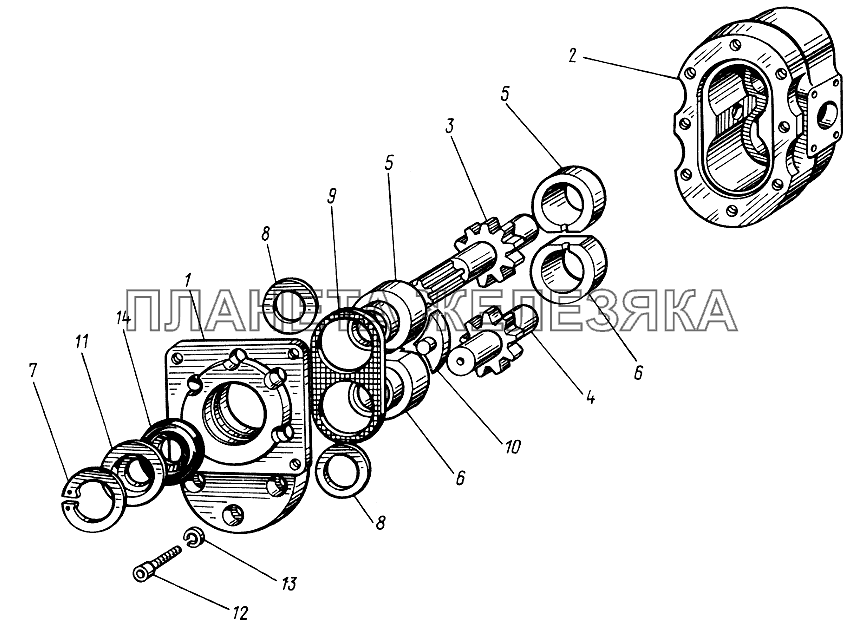 Насос шестеренный ЮМЗ-6КЛ, (6КМ) Насос шестеренный ЮМЗ-6КЛ, (6КМ)