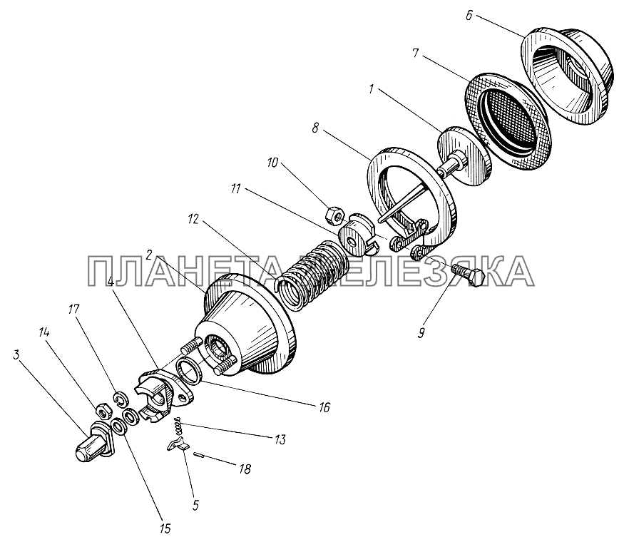 Пневмопереходник ЮМЗ-6КЛ, (6КМ)