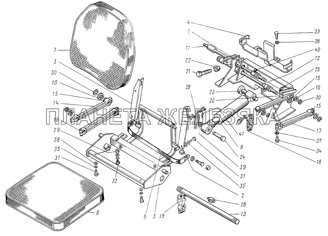 Сиденье водителя ЮМЗ-6КЛ, (6КМ)