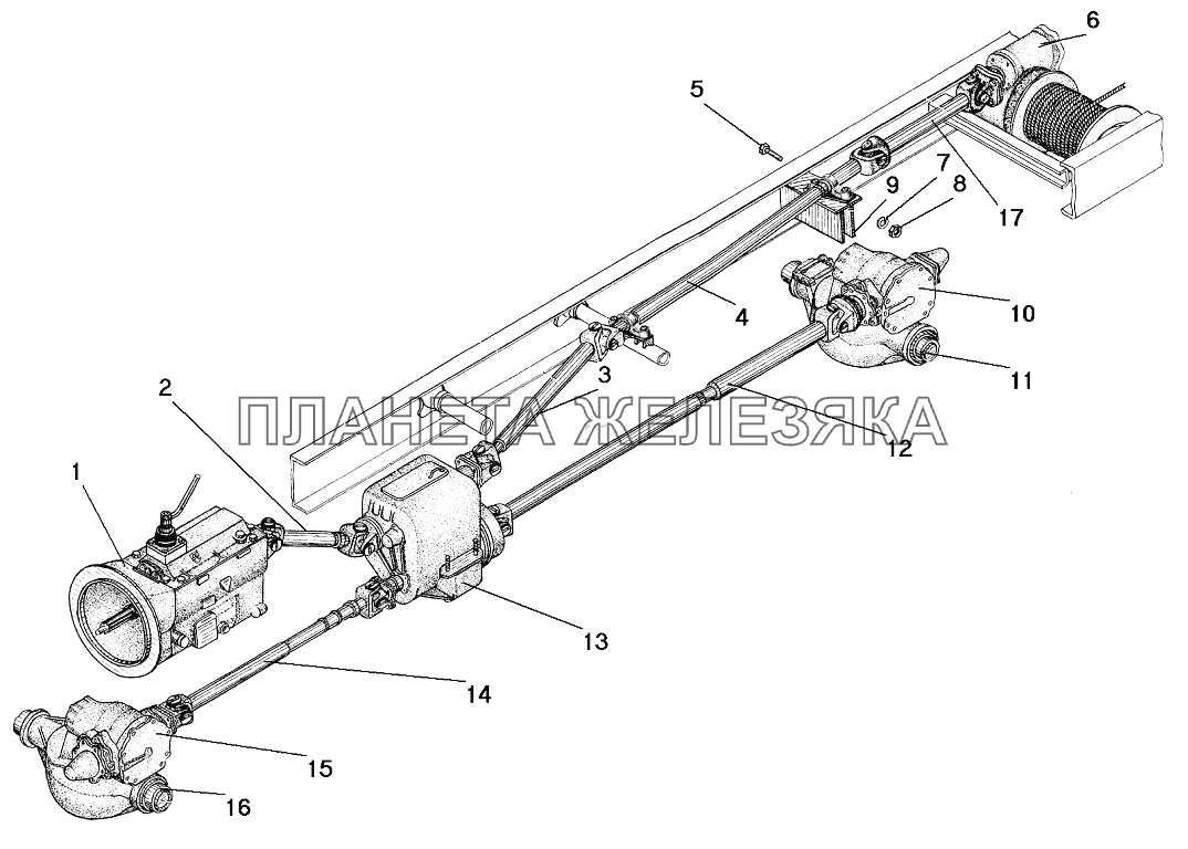 Карданная передача СПТС УРАЛ-32552