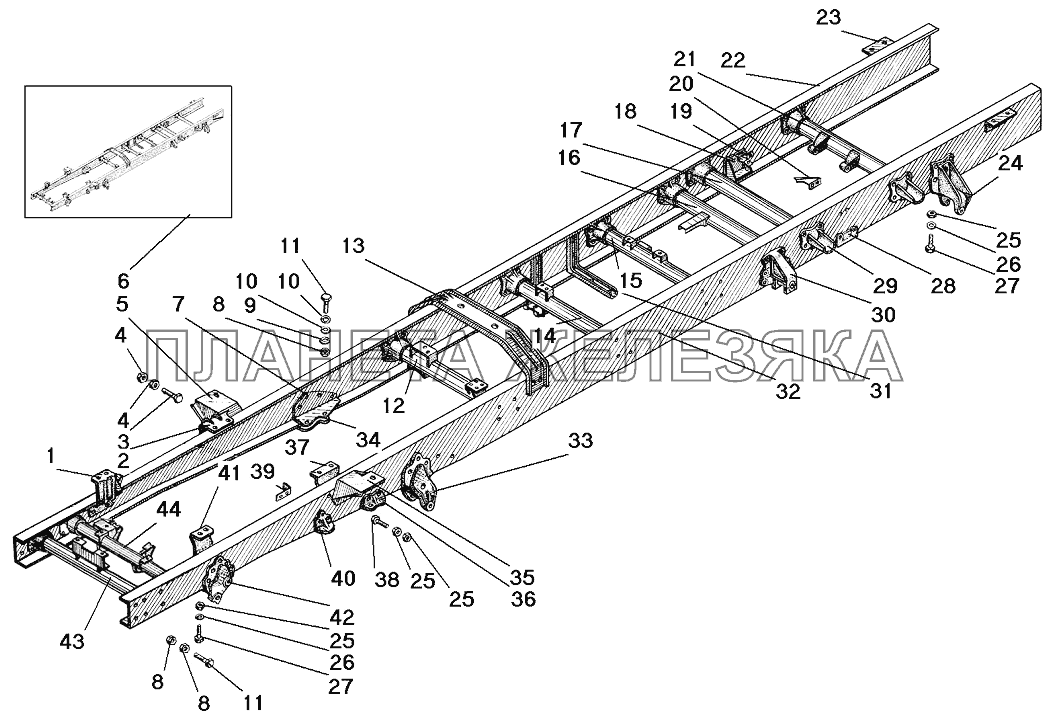 Рама СПТС УРАЛ-32552