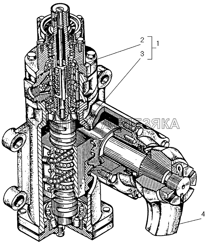 Механизм рулевой с распределителем СПТС УРАЛ-32552