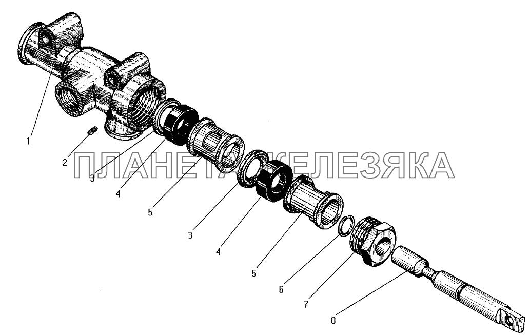 Кран управления СПТС УРАЛ-32552