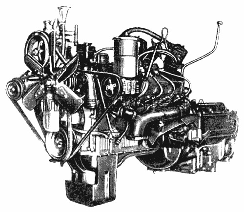 Двигатель в сборе (Рис. 6) УРАЛ-375