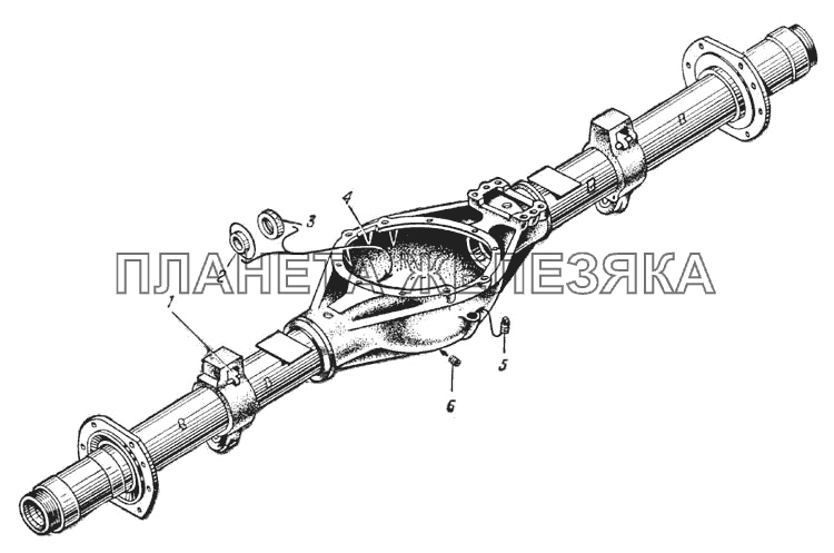 Картер заднего моста (Рис. 58) УРАЛ-375