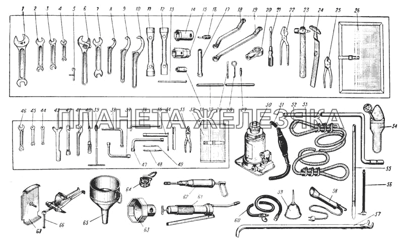 Инструмент (Рис. 123) УРАЛ-375 Инструмент (Рис. 123) УРАЛ-375