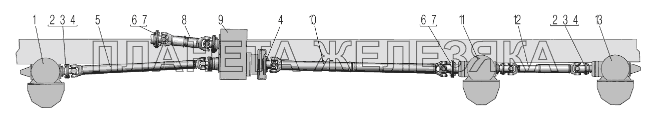 Карданная передача УРАЛ-4320-60