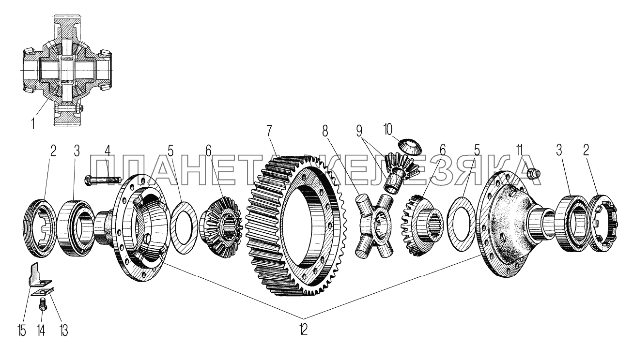 Дифференциал переднего моста УРАЛ-4320-60