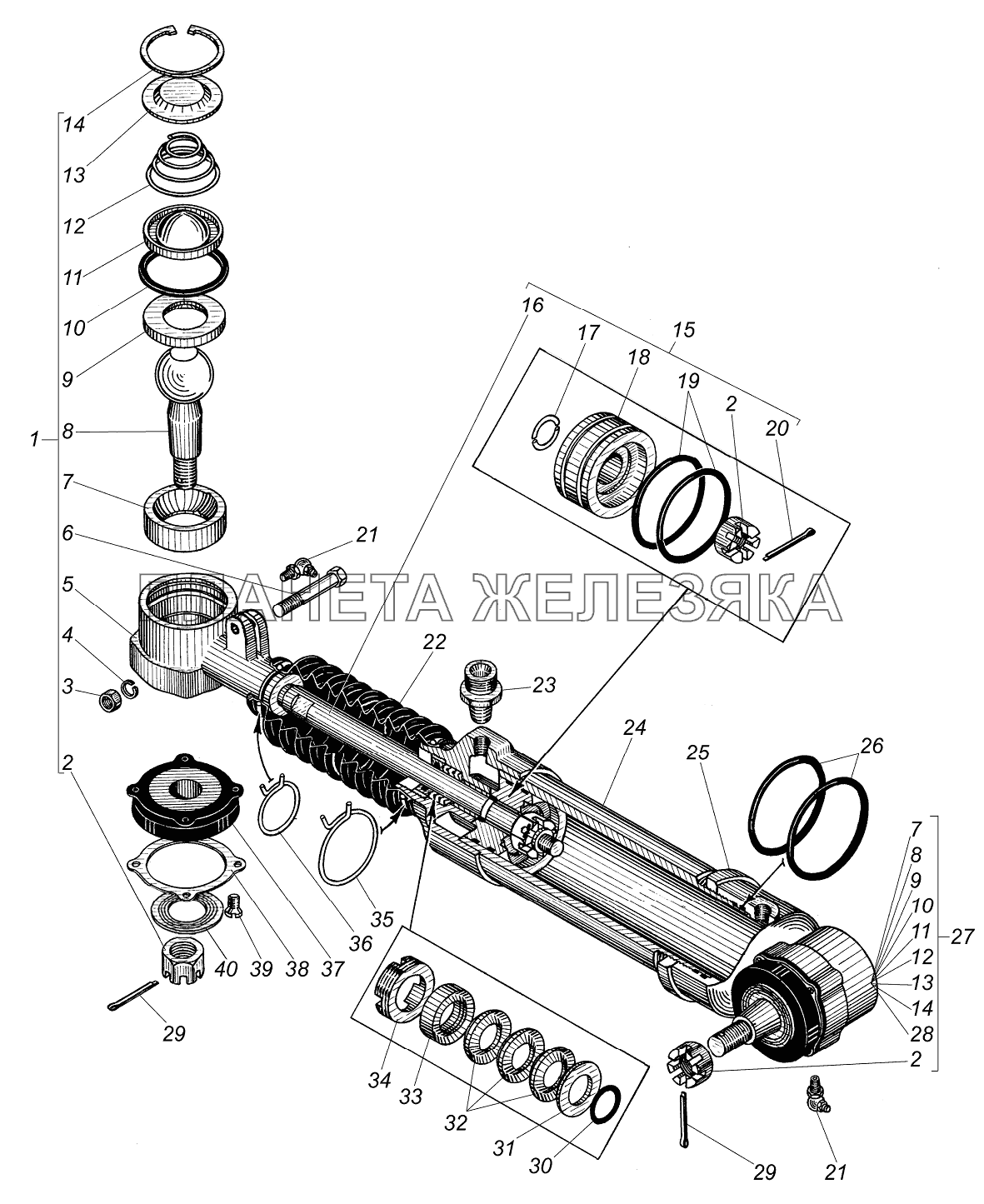 Усилительный механизм УРАЛ-4320-60