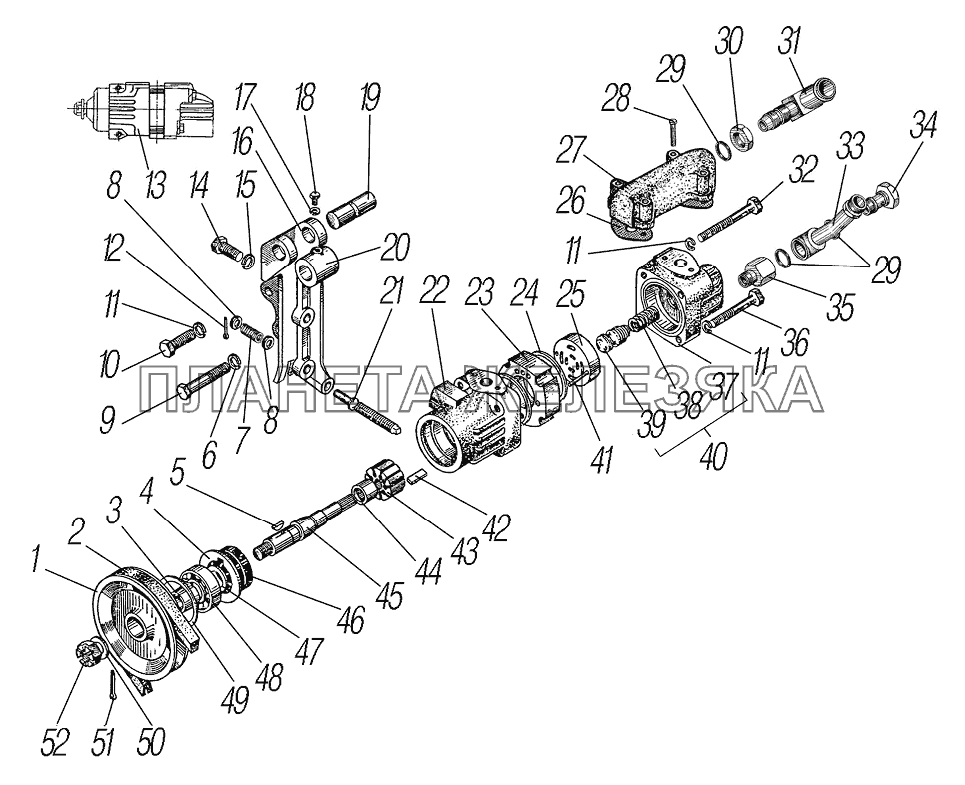 Насос гидроусилителя руля УРАЛ-4320-60