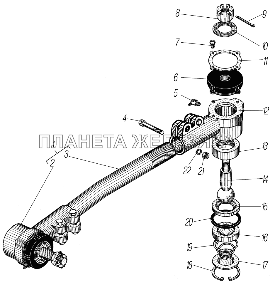 Тяга сошки рулевого управления УРАЛ-4320-60