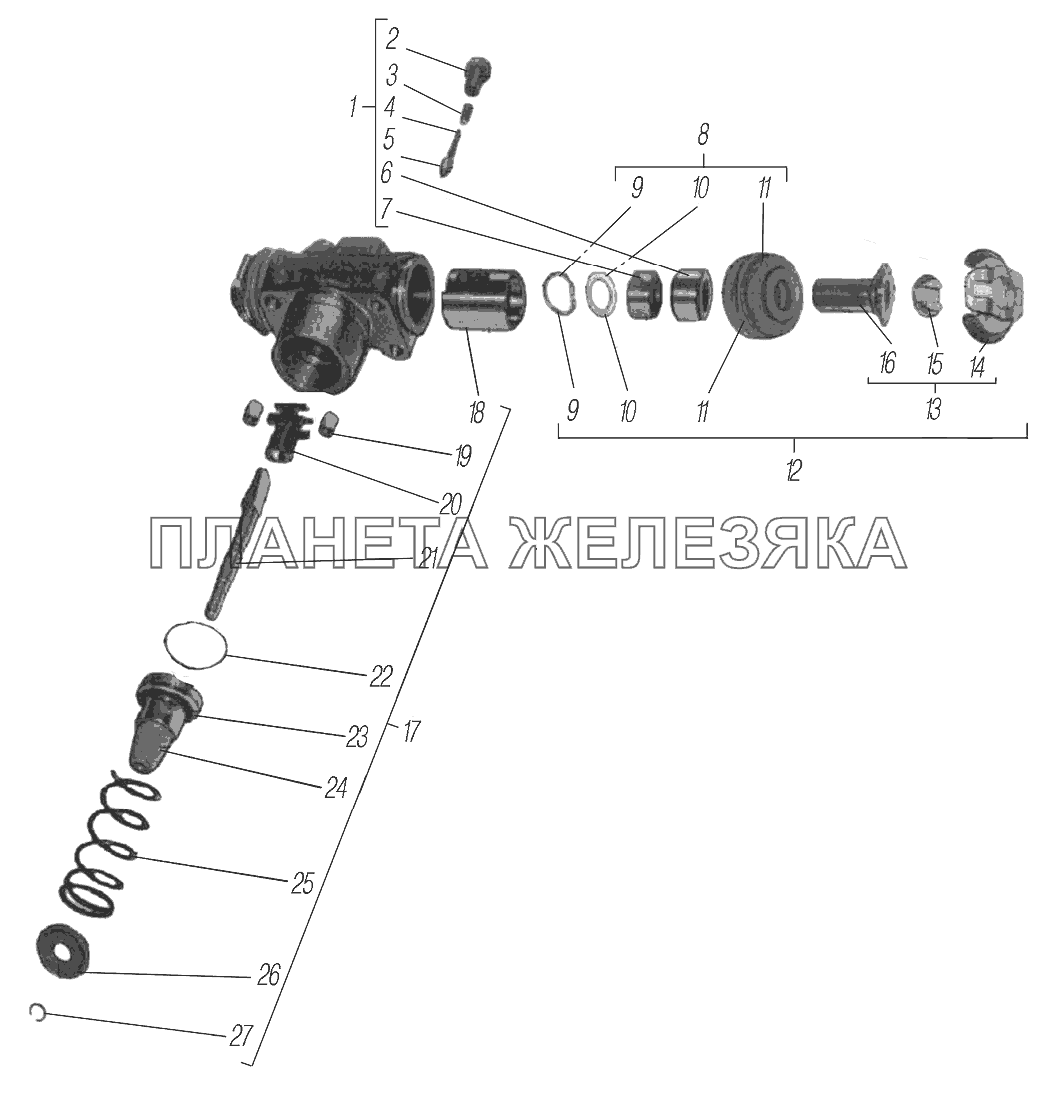 Клиновой механизм УРАЛ-4320-60