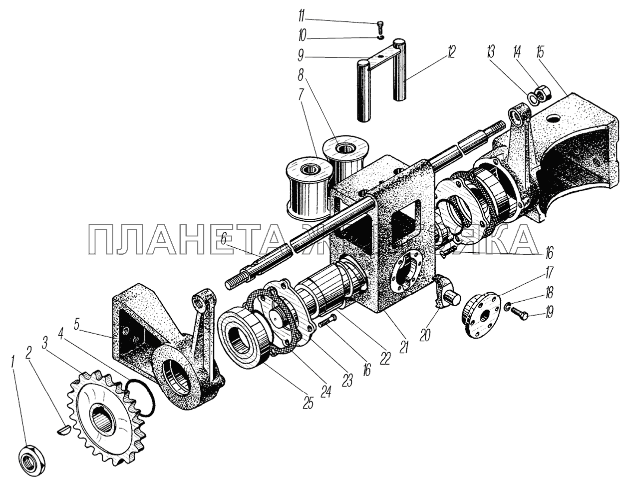 Тросоукладчик для автомобилей 4320-0000110-61, 4320-0000110-71 УРАЛ-4320-61