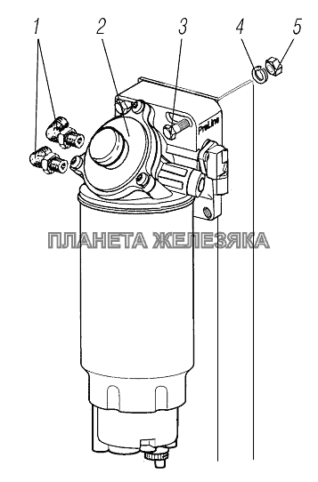 Установка фильтра грубой очистки топлива УРАЛ-4320-61