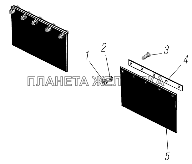 Установка брызговиков задних колес УРАЛ-4320-61