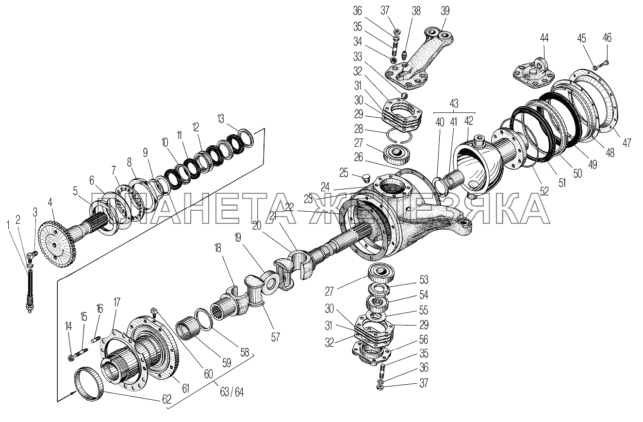 Передний мост УРАЛ-4320-61