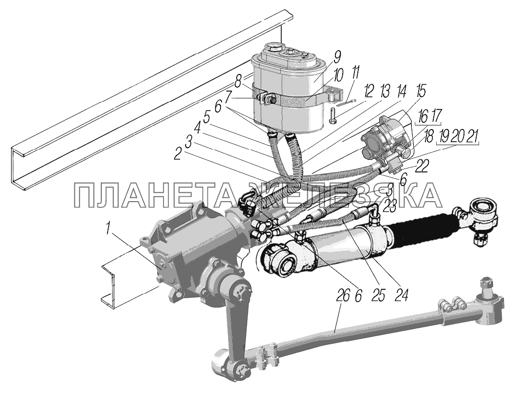 Рулевое управление для автомобилей 4320-0000110-71, 5557-0001152-70И03, 55571-0001121-70И03 УРАЛ-4320-61 Рулевое управление для автомобилей 4320-0000110-71, 5557-0001152-70И03, 55571-0001121-70И03 УРАЛ-4320-61