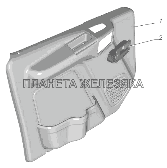 Обивка двери левая УРАЛ-4320-6951-74