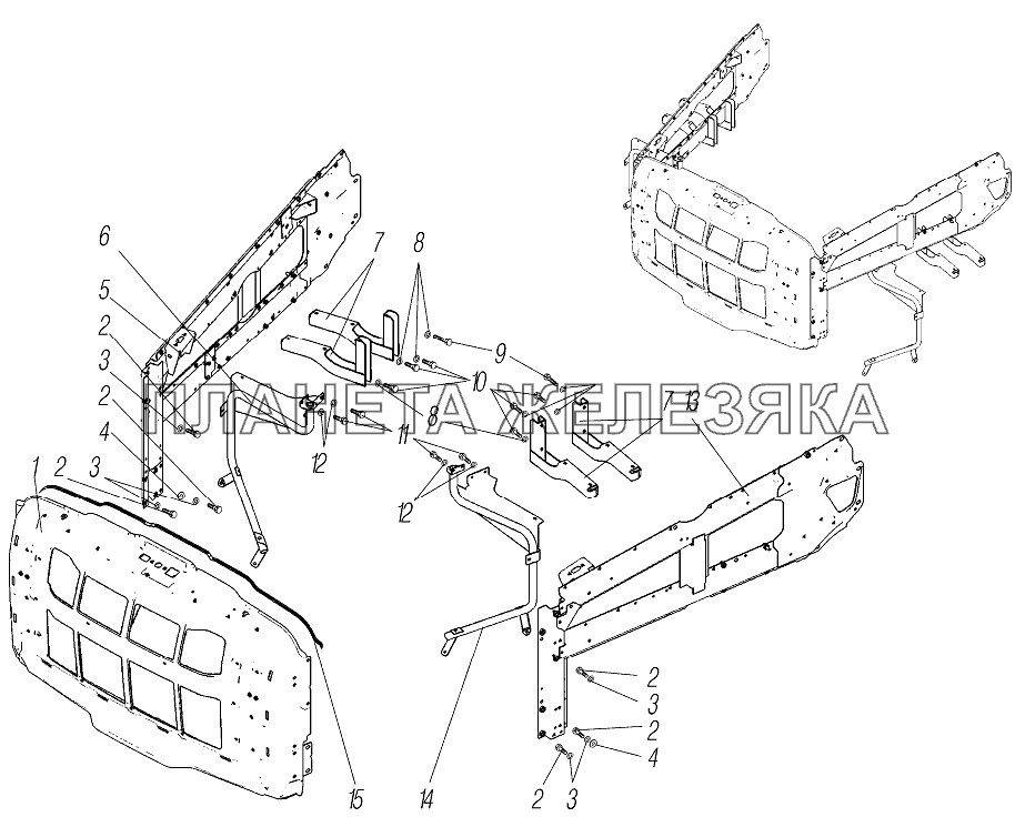 Каркас оперения УРАЛ-4320-6951-74