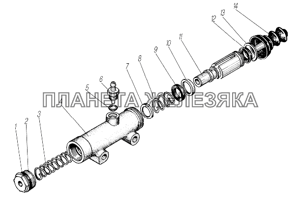 Цилиндр гидравлический УРАЛ-4320-6951-74