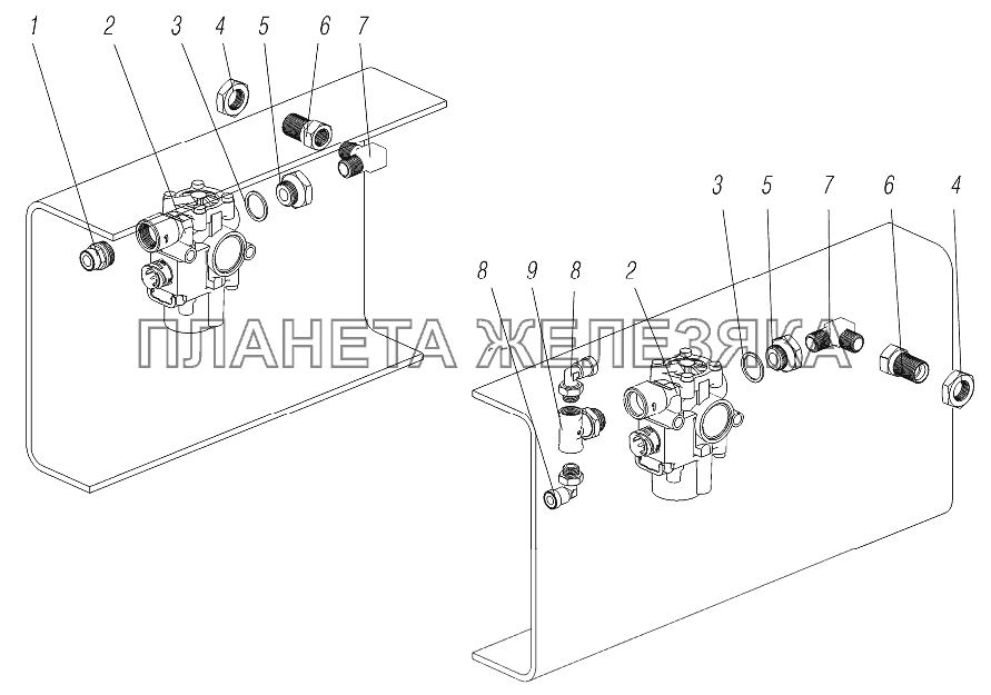 Установка модуляторов УРАЛ-4320-6951-74