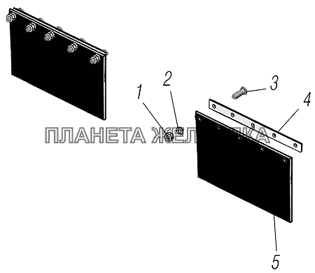 Установка брызговиков задних колес УРАЛ-4320-80М/82М