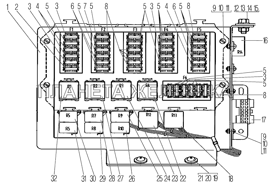 Коммутационный блок УРАЛ-4320-80М/82М