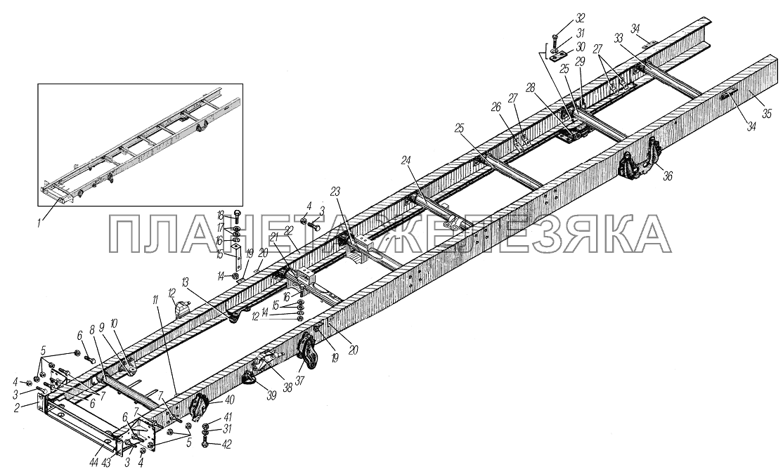 Рама УРАЛ-4320-80М/82М