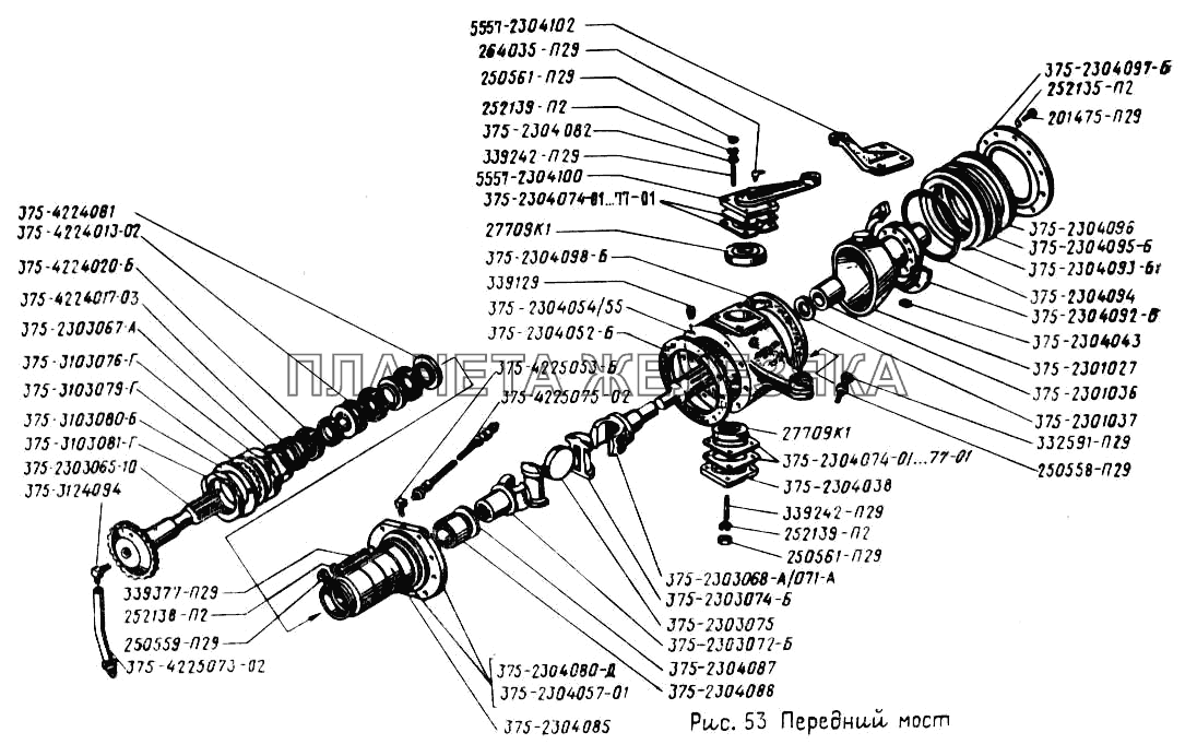 Передний мост УРАЛ-43202