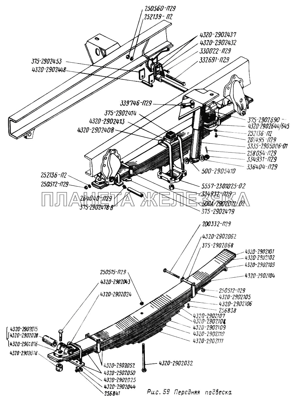 Передняя подвеска УРАЛ-43202