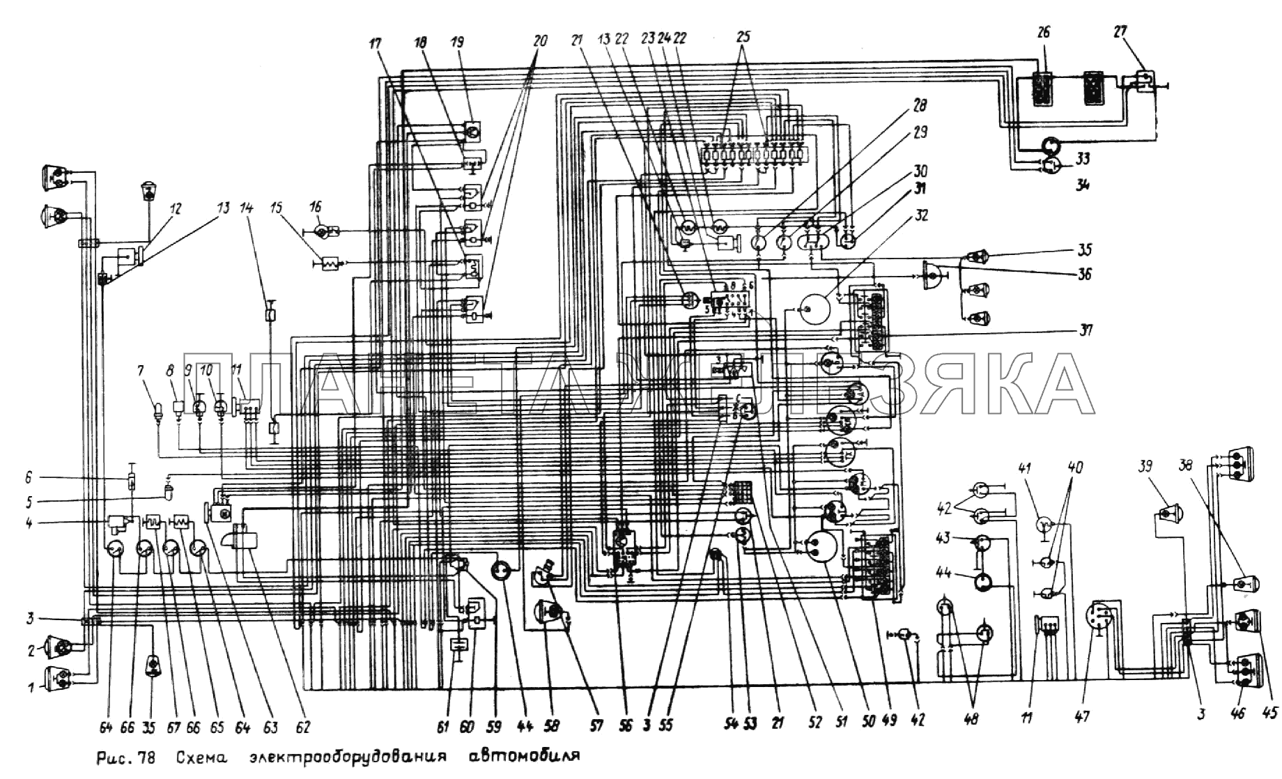 Схема электрооборудования автомобиля УРАЛ-4320
