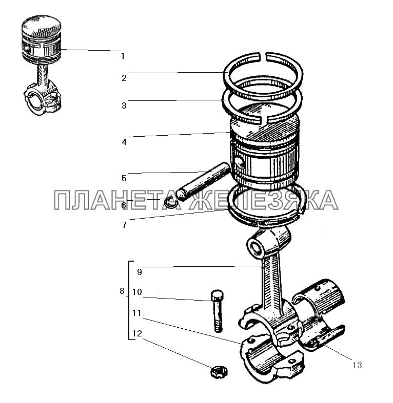 Поршень компрессора УРАЛ-4320-31
