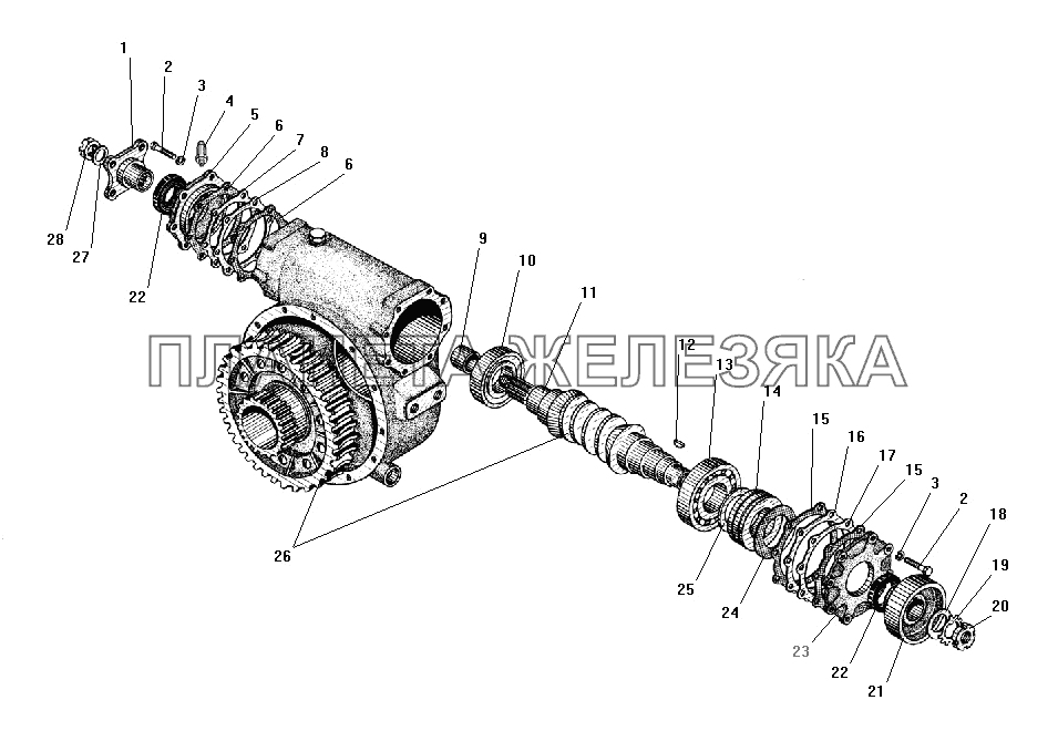 Редуктор лебедки УРАЛ-4320-31