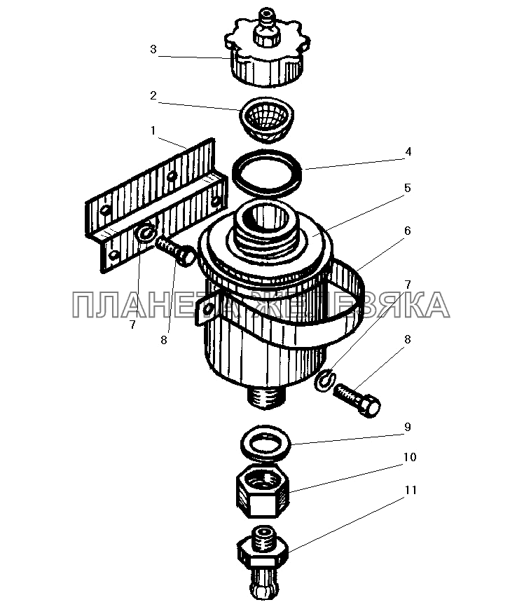 Установка бачка привода сцепления УРАЛ-4320-31