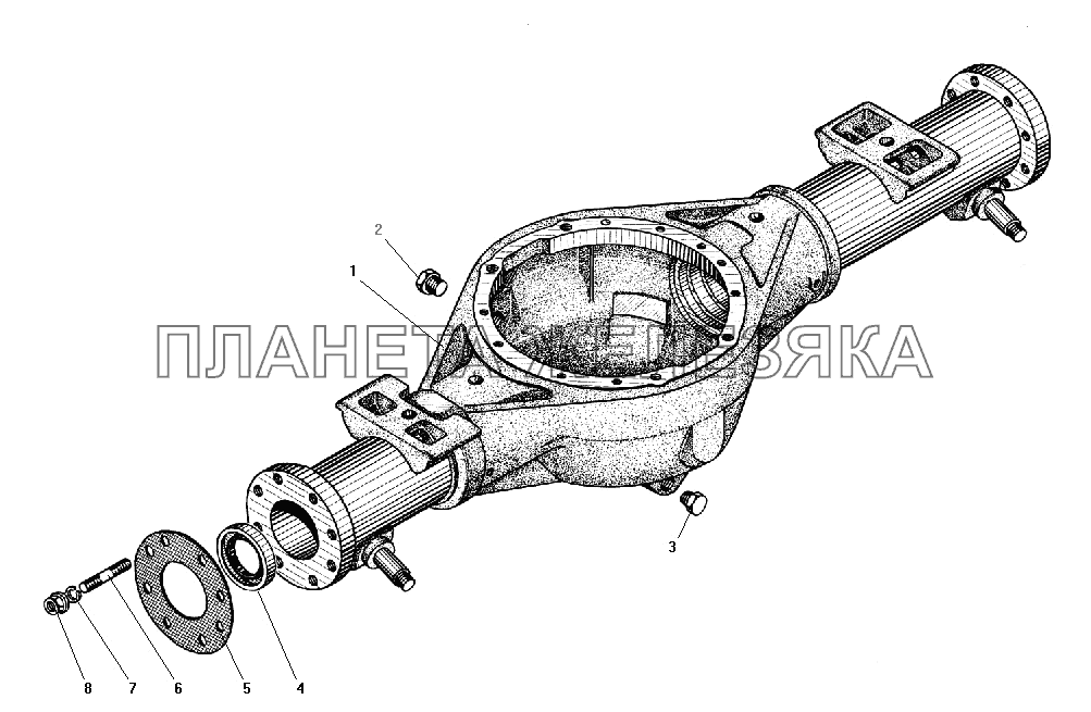 Картер переднего моста УРАЛ-4320-31