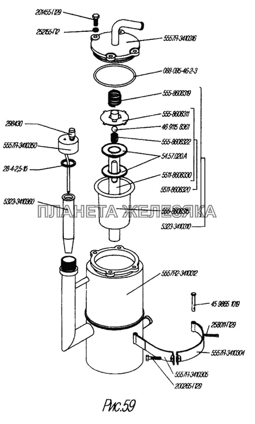 Бак масляный рулевого механизма УРАЛ-4320-31