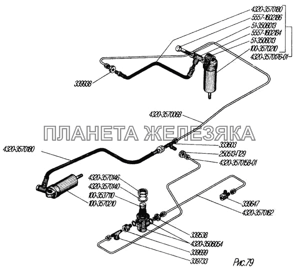 Система вспомогательного тормоза УРАЛ-4320-31