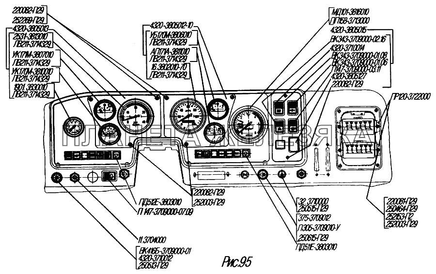 Панель приборов УРАЛ-4320-31