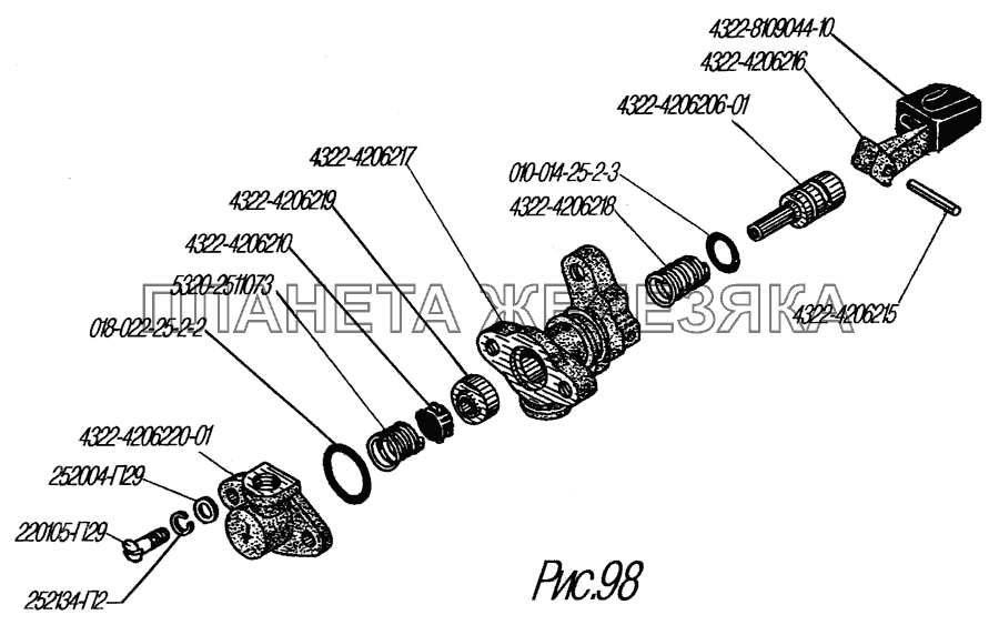 Кран включения УРАЛ-4320-31