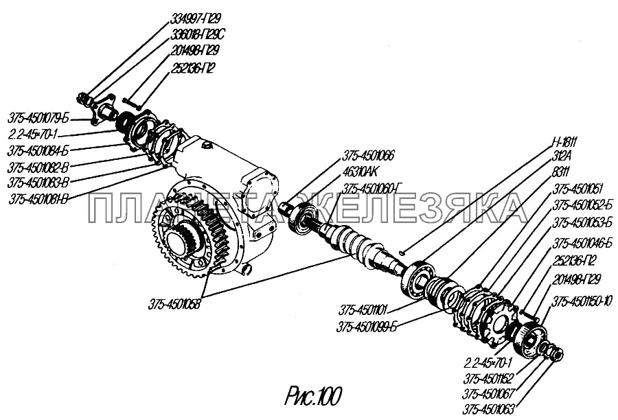 Редуктор лебедки УРАЛ-4320-31