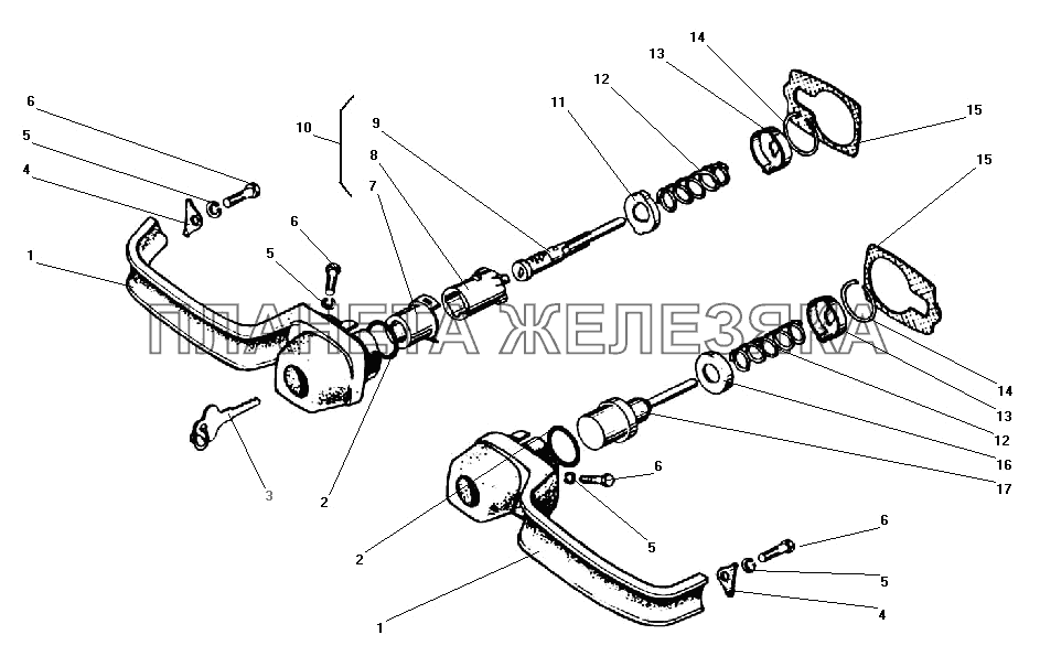 Ручки двери УРАЛ-43203-10