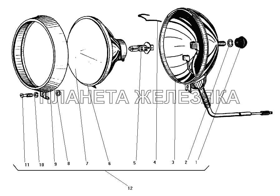Фара-прожектор УРАЛ-43203-10