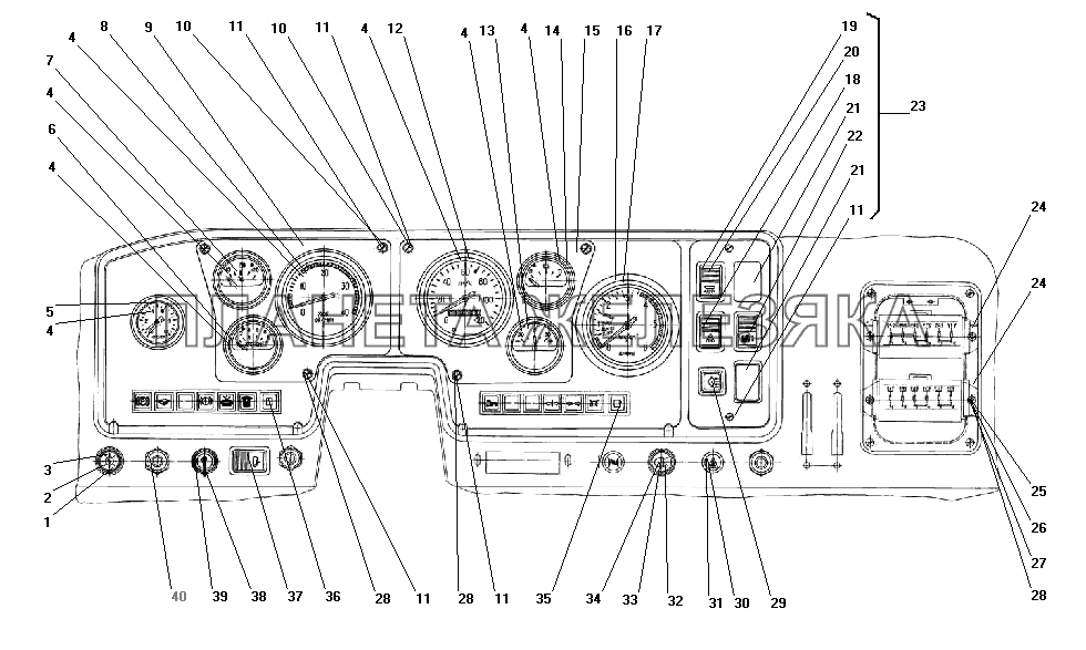 Панель приборов УРАЛ-43203-10