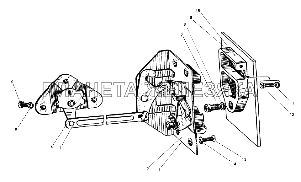 Замок двери УРАЛ-43203-10