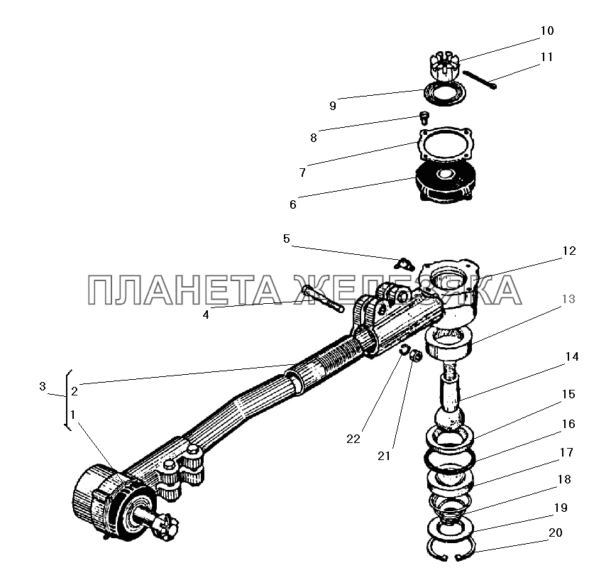 Тяга сошки рулевого управления УРАЛ-43203-10