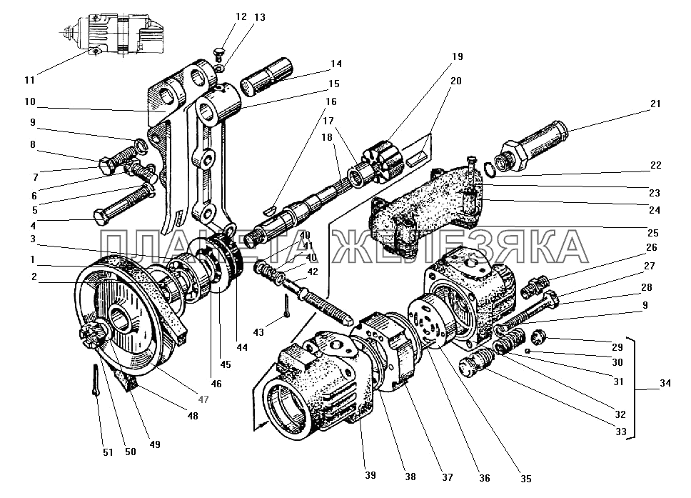 Насос гидроусилителя руля УРАЛ-43203-10