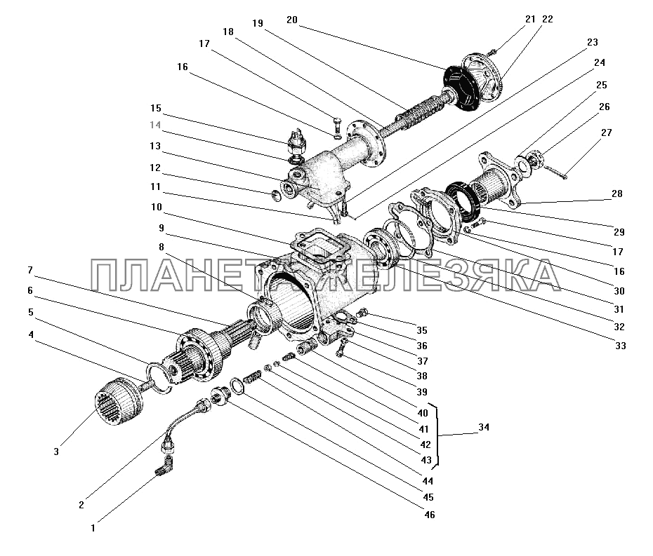 Коробка дополнительного отбора мощности УРАЛ-43203-10