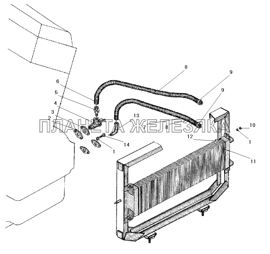 Масляный радиатор УРАЛ-43203-10