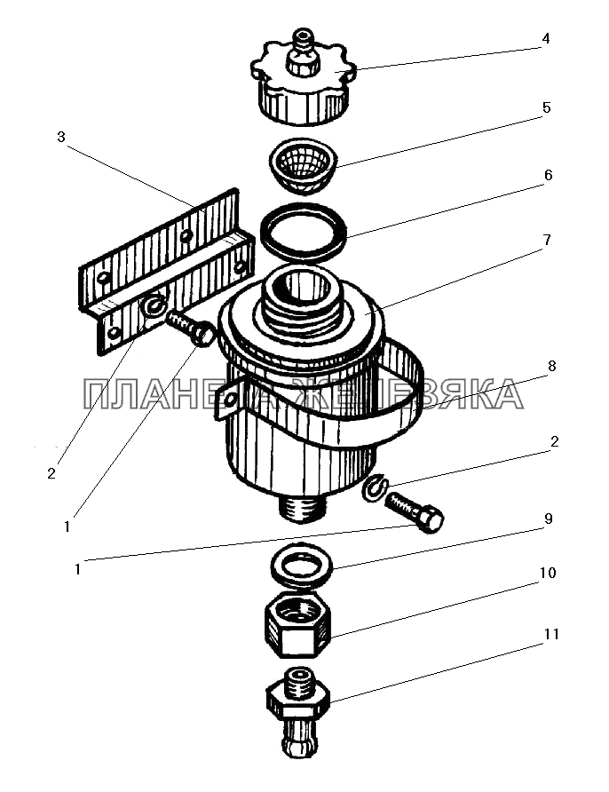 Установка бачка привода сцепления УРАЛ-43203-10