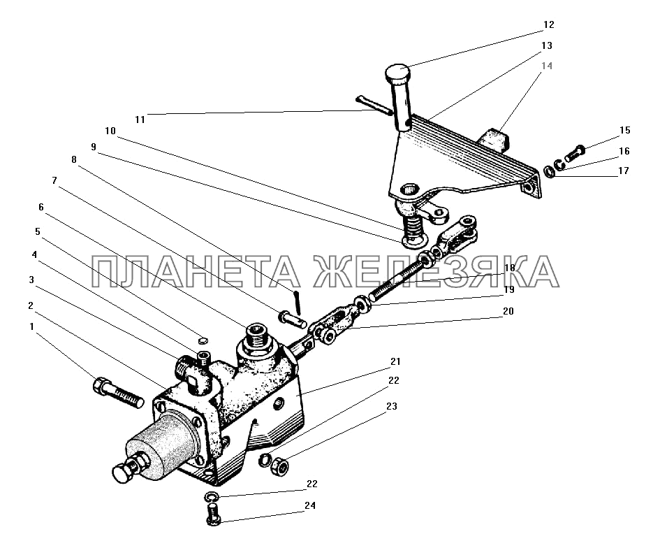 Установка крана управления давлением УРАЛ-43203-10